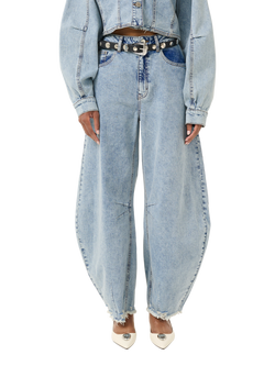 Gestuz Dea Barrel Leg Jeans, Light Blue Denim, Light Blue Denim
