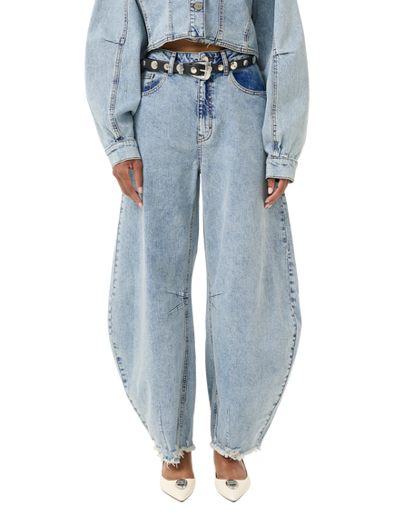 Gestuz Dea Barrel Leg Jeans, Light Blue Denim, Light Blue Denim