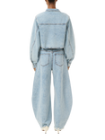 Gestuz Dea Barrel Leg Jeans, Light Blue Denim