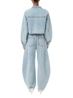 Gestuz Dea Barrel Leg Jeans, Light Blue Denim - view 2, Light Blue Denim