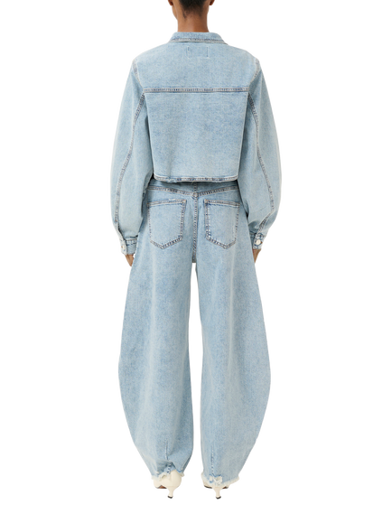 Gestuz Dea Barrel Leg Jeans, Light Blue Denim - view 2, Light Blue Denim
