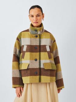 AND/OR Check Side Pocket Coat, Multi, Multi