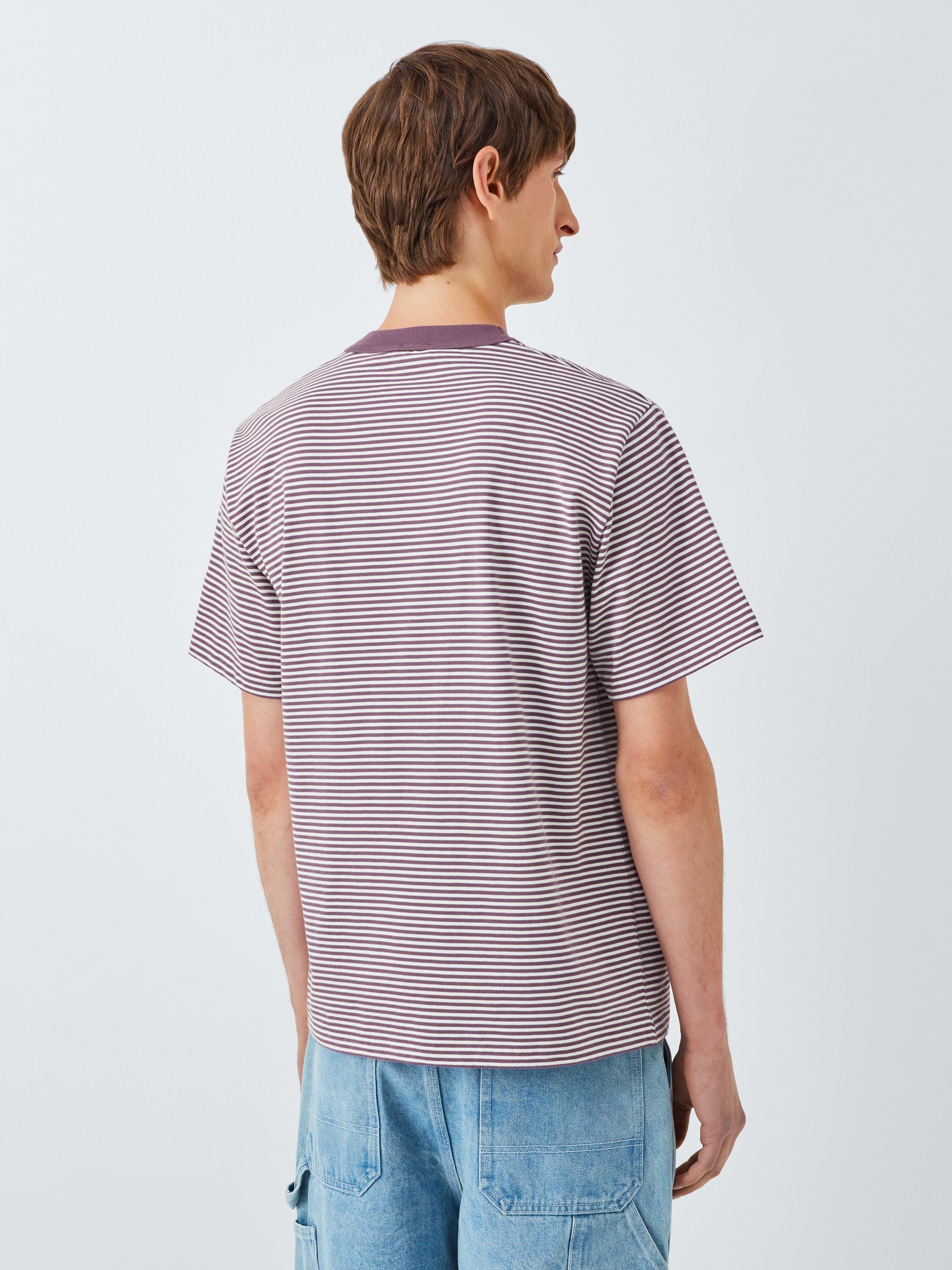 Product image 2 of 6, which shows Armor Lux Stripe Regular Fit T-Shirt, Indiano / Milk, S
