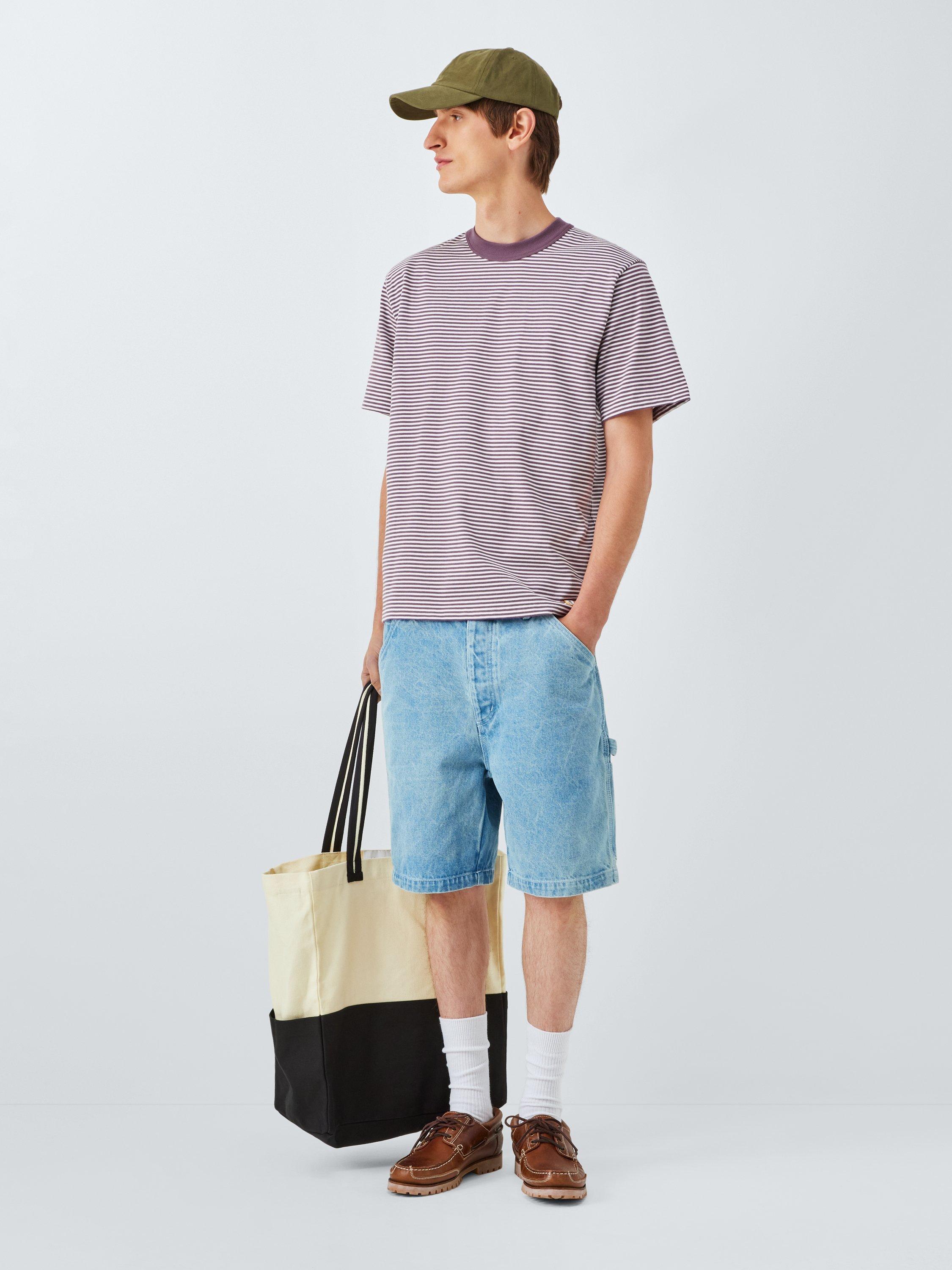 Product image 3 of 6, which shows Armor Lux Stripe Regular Fit T-Shirt, Indiano / Milk, S