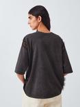 AND/OR Crew Neck Lace Trim T-Shirt, Grey