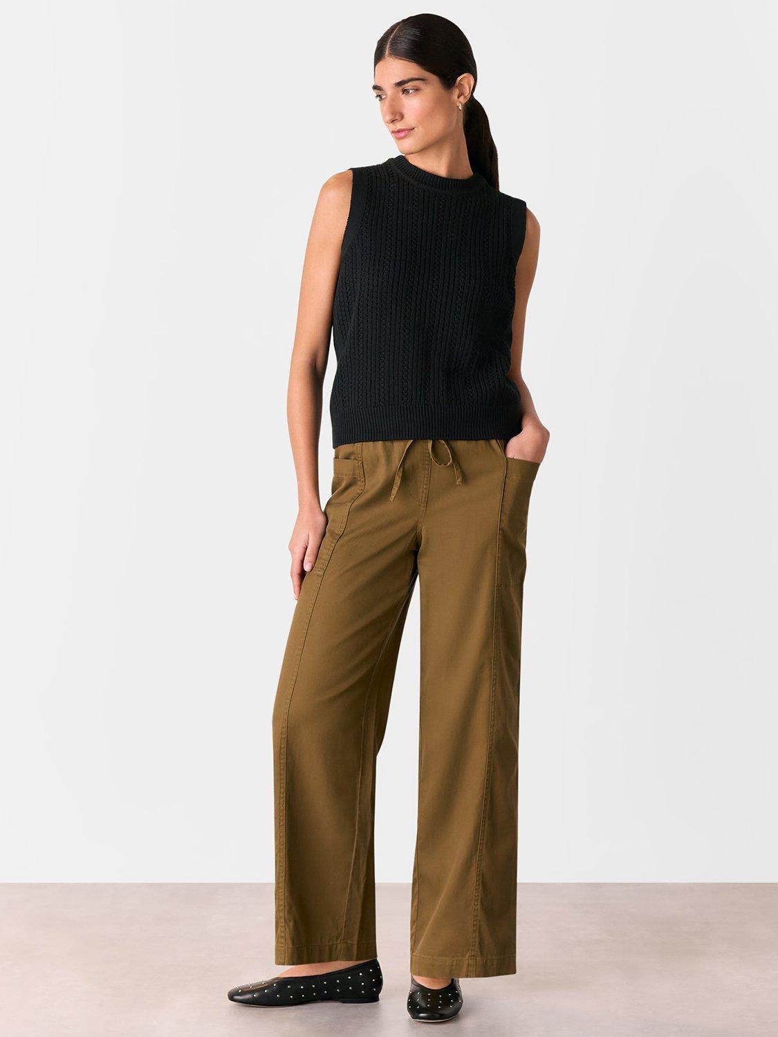 Product image 3 of 7, which shows Whistles Pointelle Knitted Tank, Black, S