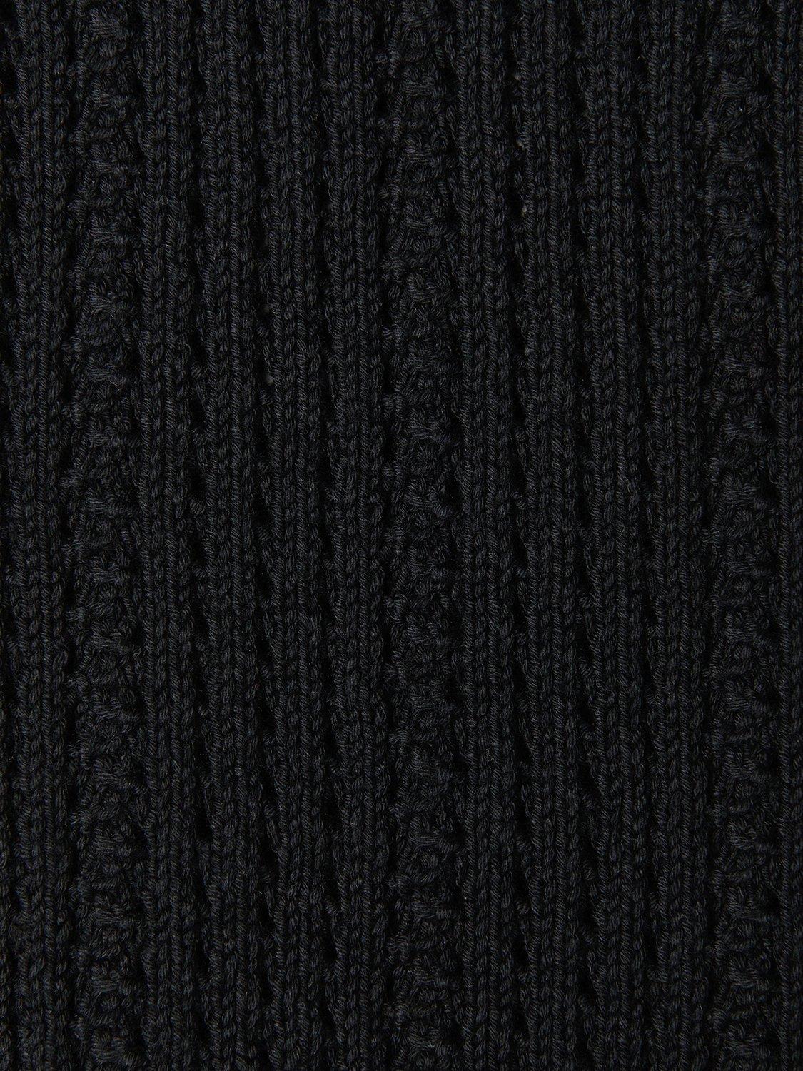 Product image 7 of 7, which shows Whistles Pointelle Knitted Tank, Black, S
