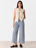 Whistles Tie Front Detail Tank Top, Oatmeal