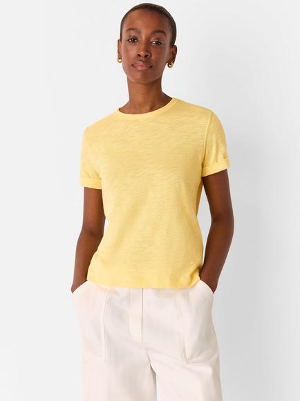 Whistles Emily Ultimate Cotton T-Shirt, Yellow