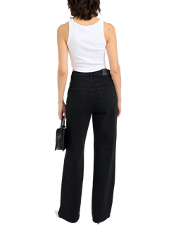Gestuz Zolina High Waist Wide Leg Jeans, Washed Black - view 2, Washed Black