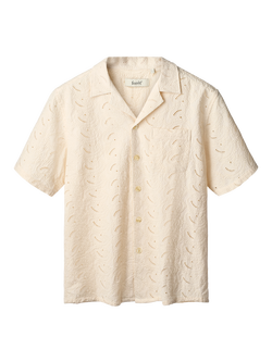 forét Leo Paisley Cotton Shirt, Cloud