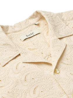 forét Leo Paisley Cotton Shirt - view 2, Cloud
