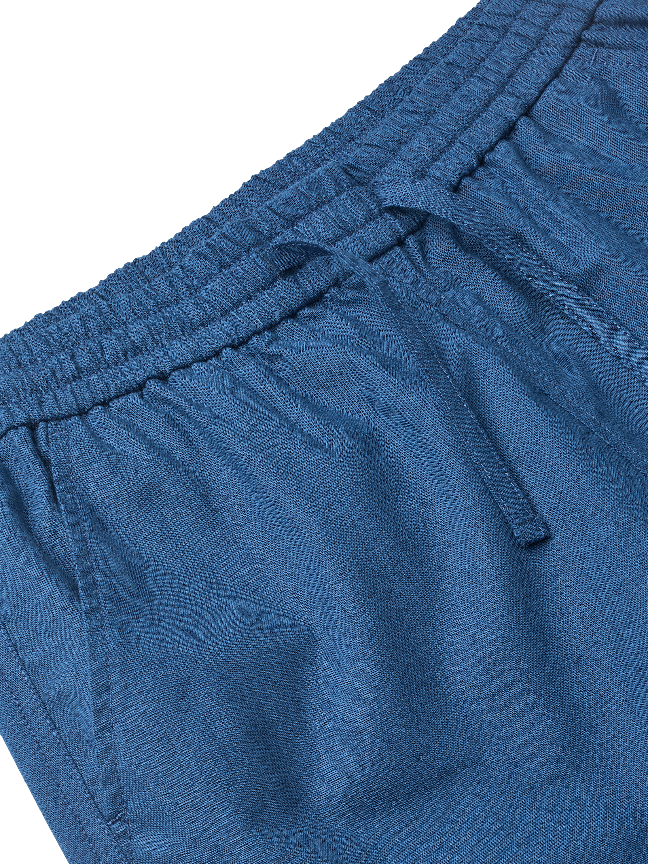 Product image 2 of 3, which shows forét Serene Linen Blend Shorts, Blue, S