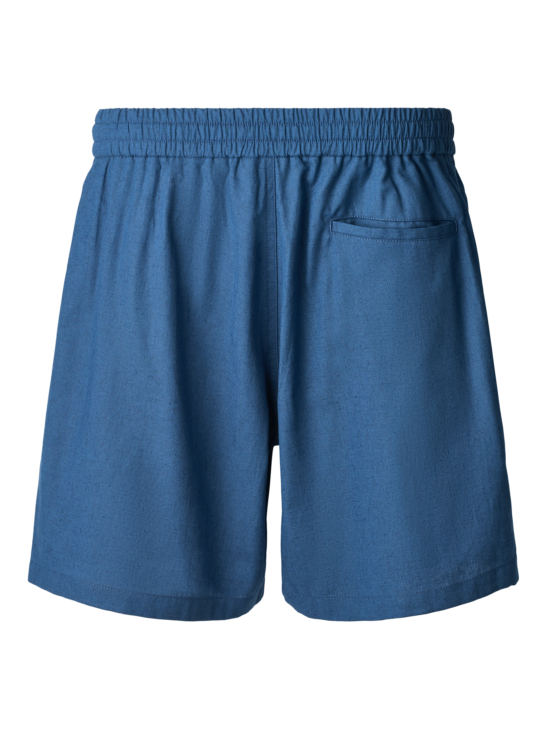 Product image 3 of 3, which shows forét Serene Linen Blend Shorts, Blue, S