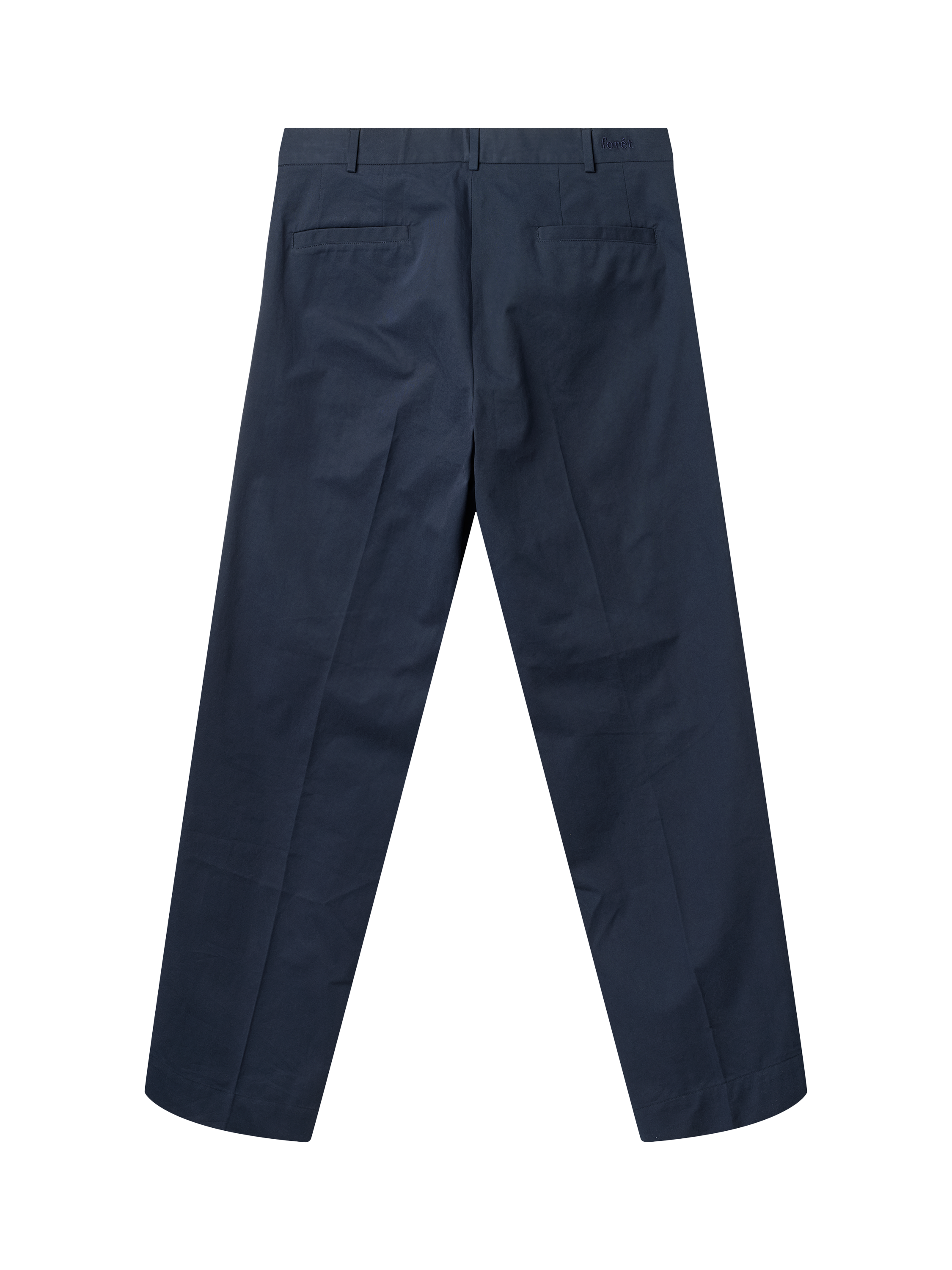 Product image 3 of 5, which shows forét Tailored Twill Writer Trousers, Navy, 32R
