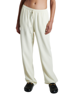 ASCENO The Aurelia Straight Trousers, Cream - view 2, Cream