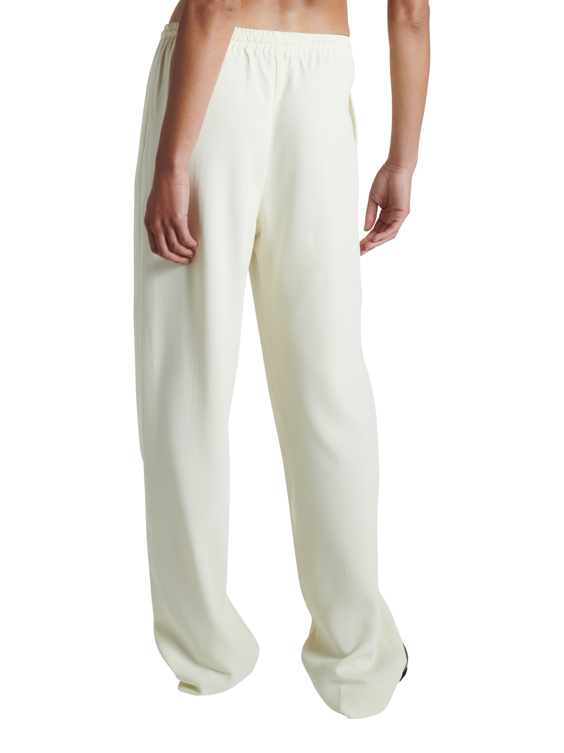 Product image 3 of 5, which shows ASCENO The Aurelia Straight Trousers, Cream, XS