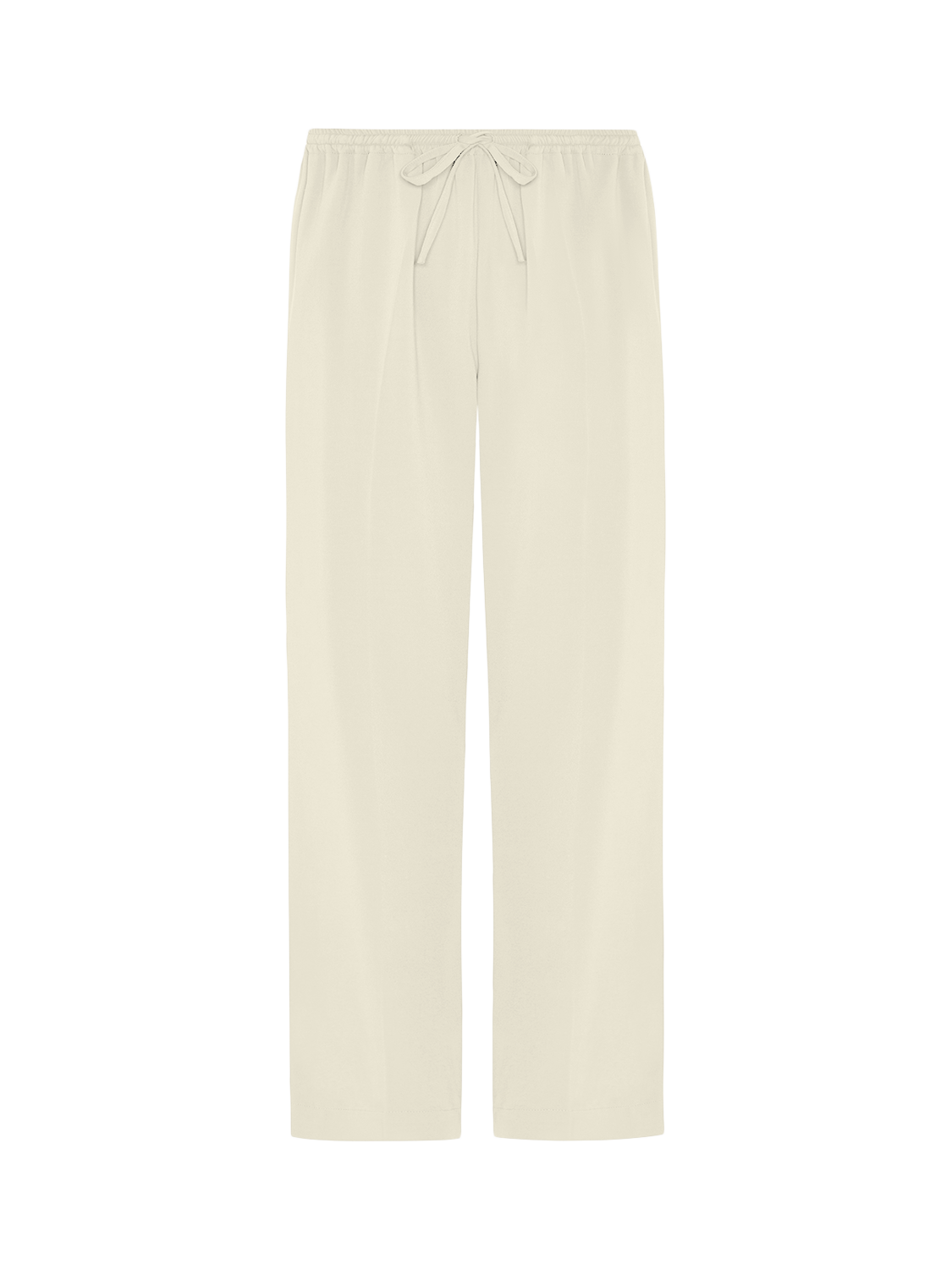 Product image 4 of 5, which shows ASCENO The Aurelia Straight Trousers, Cream, XS