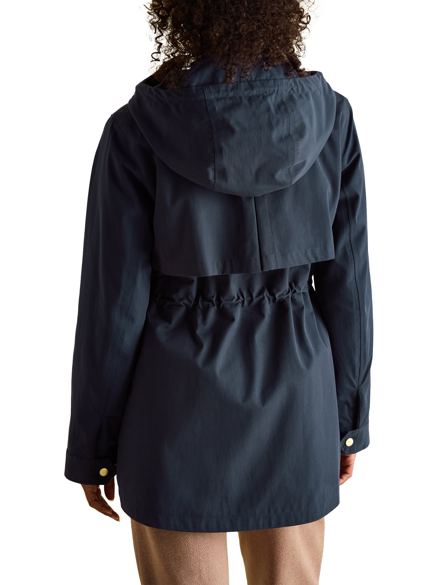 Product image 2 of 7, which shows Joules Taped Seams Waterproof Raincoat, Navy Blue, 6