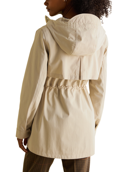 Joules Plain Waterproof Raincoat, Natural - view 2, Natural