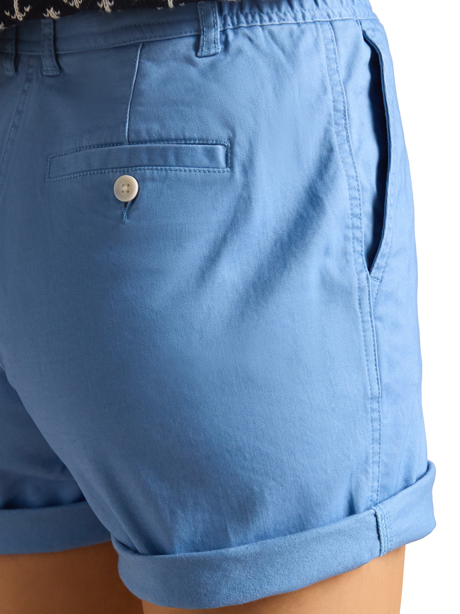 Product image 5 of 6, which shows Joules Cotton Blend Chino Shorts, Light Blue, 6