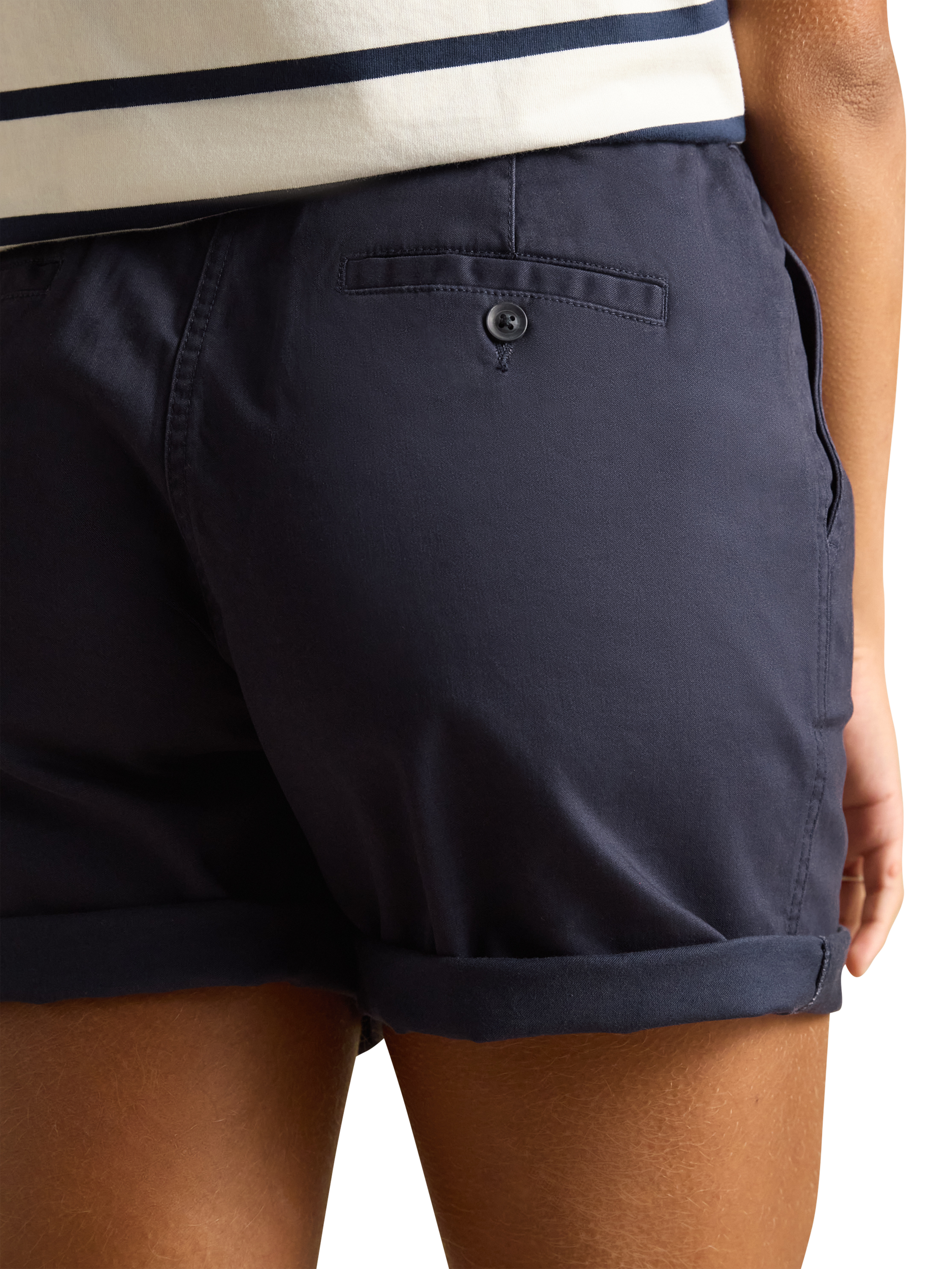 Product image 5 of 7, which shows Joules Cotton Blend Chino Shorts, Navy, 6