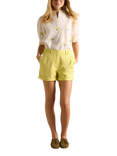 Joules Cotton Blend Chino Shorts, Yellow
