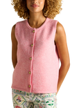 Joules Holly Button Tank Top, Pink