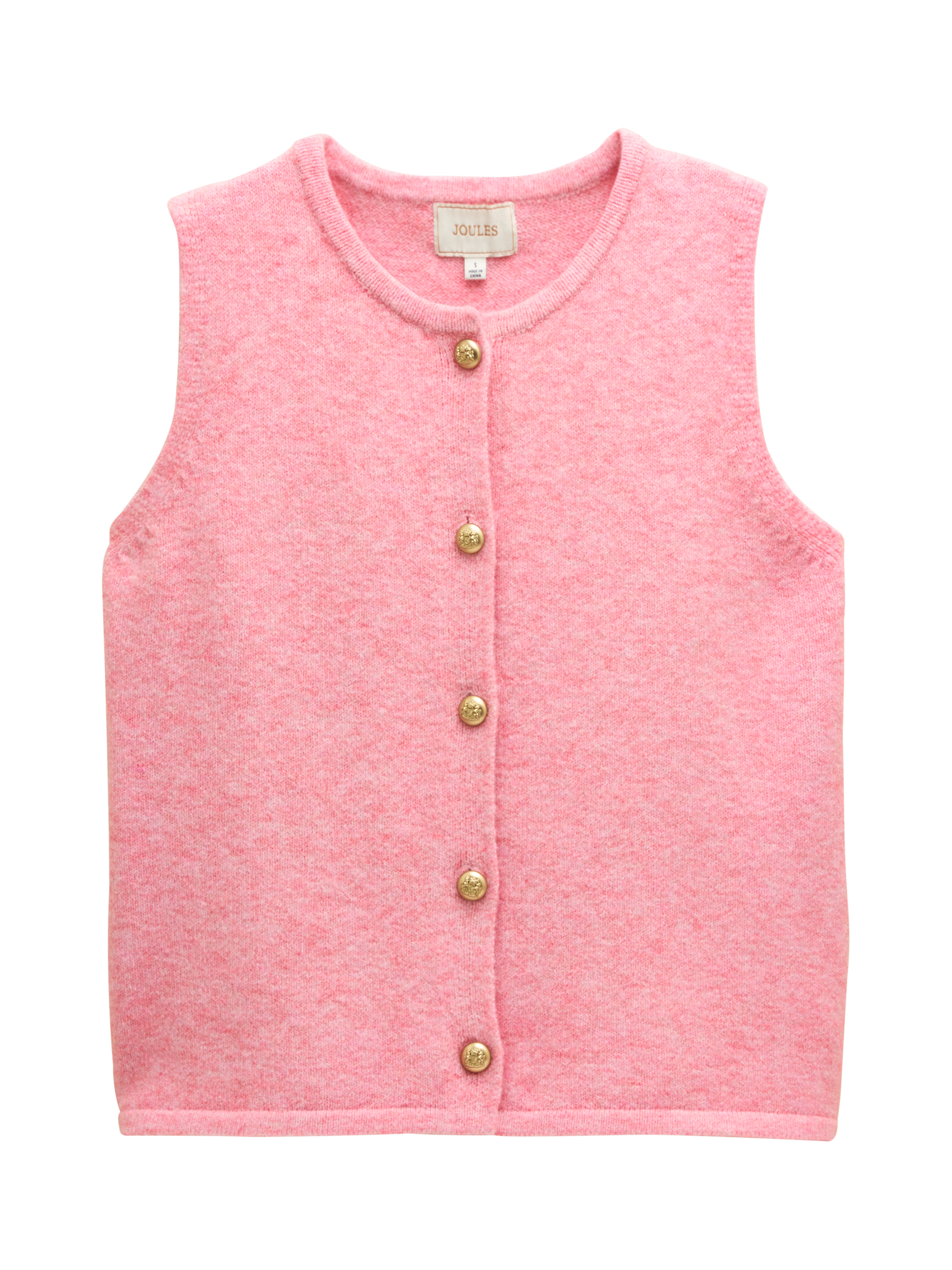 Product image 7 of 7, which shows Joules Holly Button Tank Top, Pink, XS