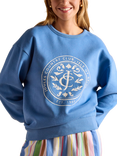 Joules Graphic Sports Emblem Crewneck Mixed Blend Sweater