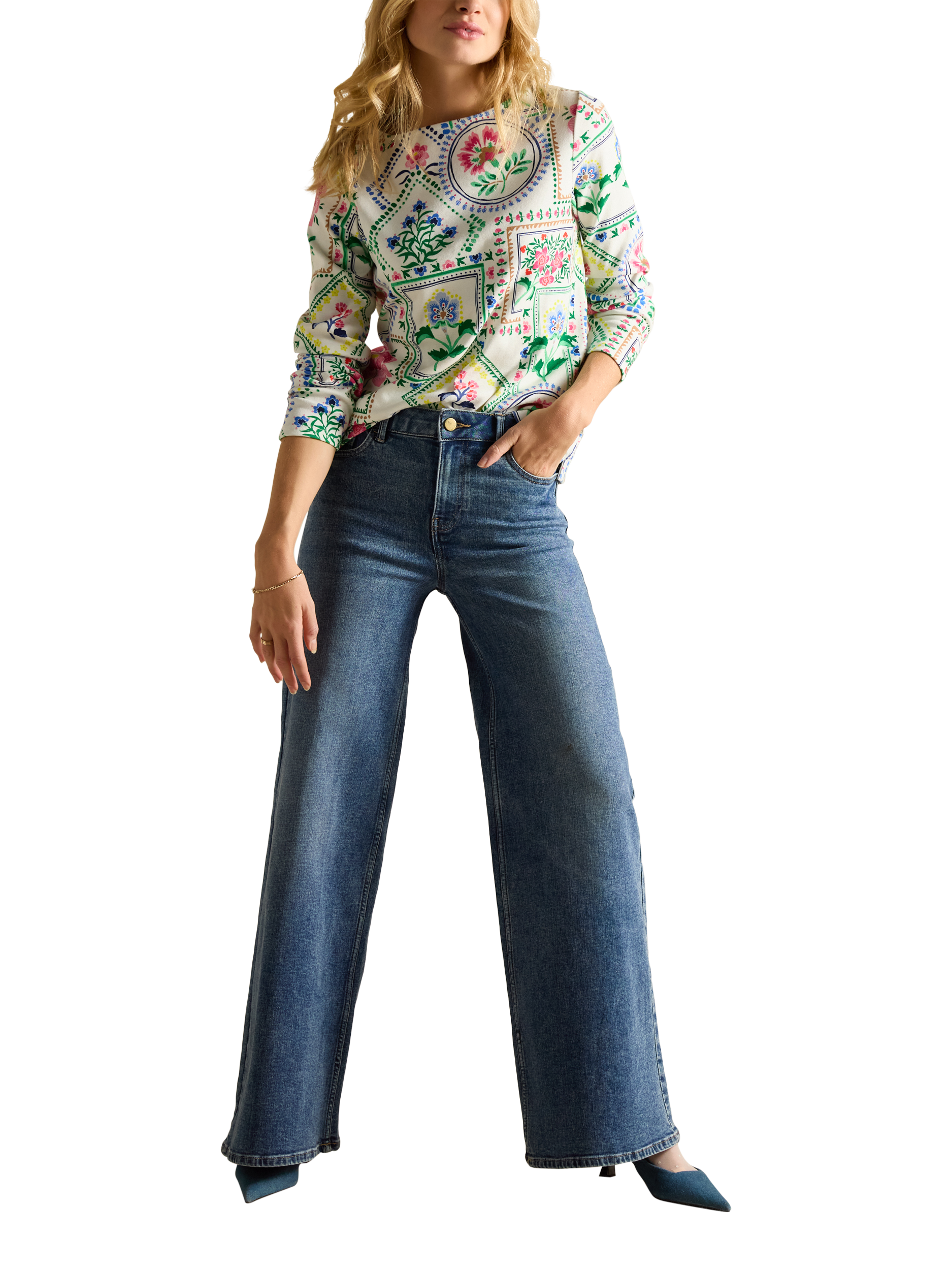 CUT OUT JERSEY TOP MOSAIC MUSE