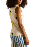 Joules Lemon Motif Sleeveless Cotton Top