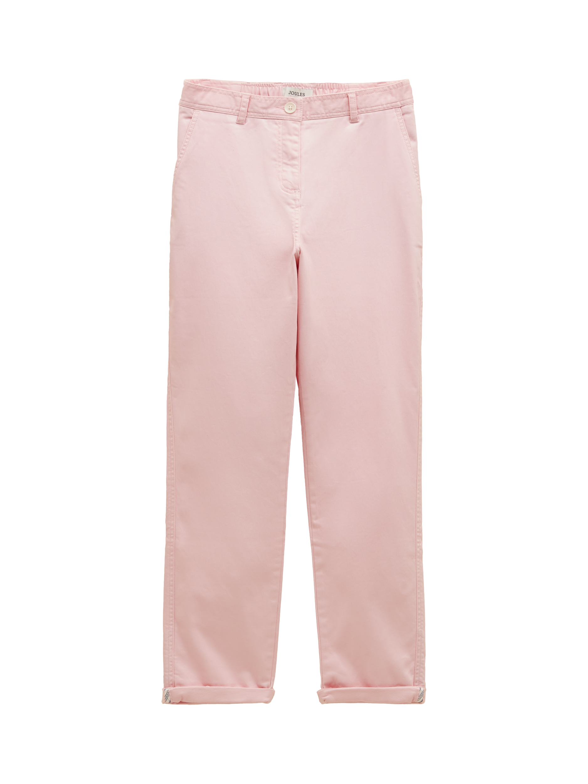 Product image 6 of 6, which shows Joules Mid Rise Slim Fit Chinos, Pink, 6
