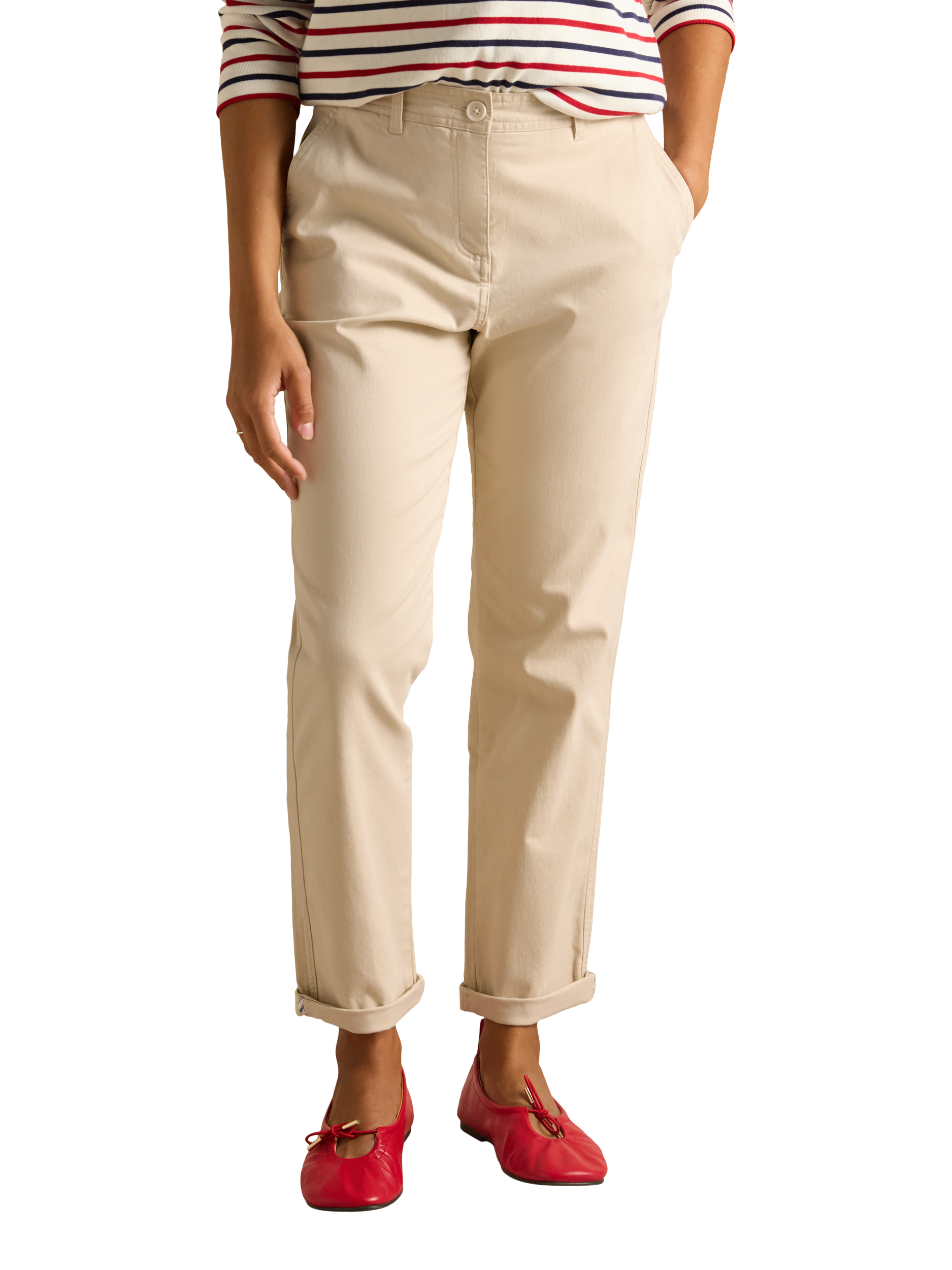 Joules Mid Rise Slim Fit Chinos, Sand