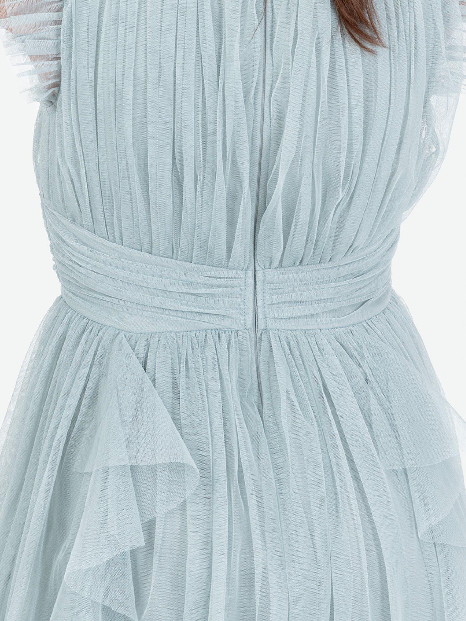 Product image 6 of 6, which shows Anaya With Love Gathered Tulle Midaxi Dress, Cloud Blue, 6