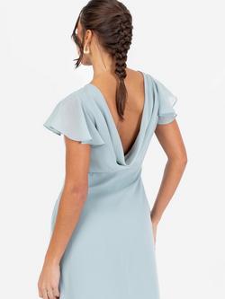 Anaya With Love Cowl Back Flutter Sleeve Maxi Dress, Cloud Blue - view 2, Cloud Blue