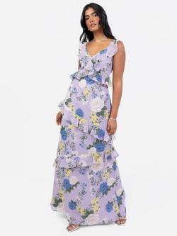 Anaya With Love Ruffle Detail Sleeveless Georgette Maxi Dress, Lilac, Lilac