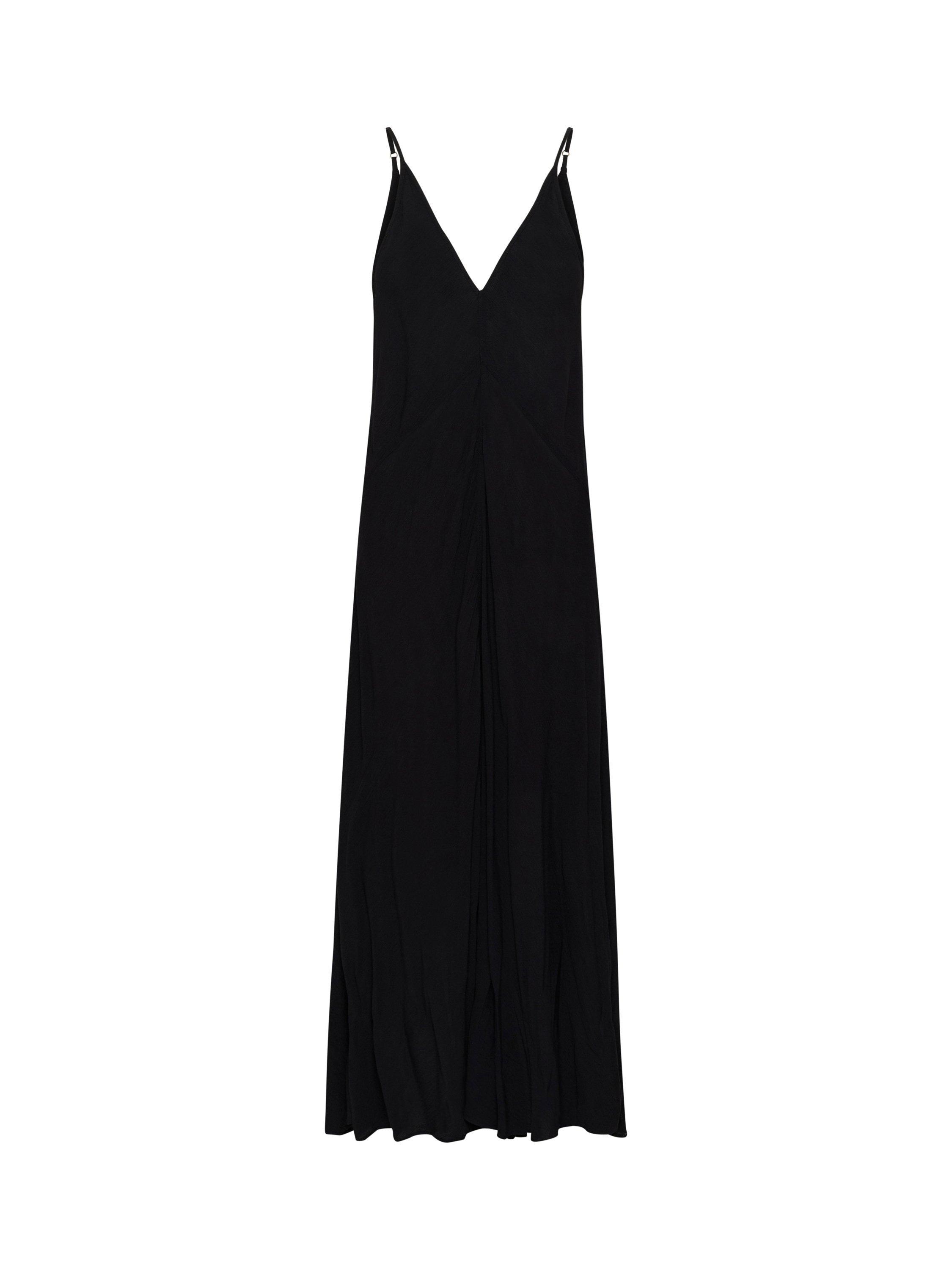 Soaked In Luxury Elonor V-Neck Straight Midi Dress, Black