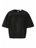 Soaked In Luxury Amona Textured Top, Black