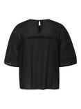 Soaked In Luxury Amona Textured Top, Black