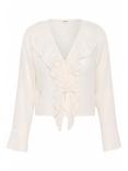 Soaked In Luxury Cammelie Ruffle Top, Whisper White