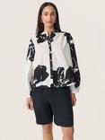 Soaked In Luxury Joanne Floral Blouse, White/Black