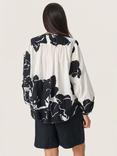 Soaked In Luxury Joanne Floral Blouse, White/Black