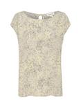 Soaked In Luxury Zaya Ditsy Print Top, Grey/Multi