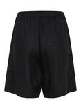 Soaked In Luxury Celian Pure Linen Shorts, Black