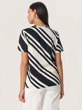 Soaked In Luxury Aeve Stripe T-Shirt, White/Black