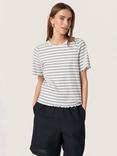 Soaked In Luxury Eleanora Stripe T-Shirt, Black/White