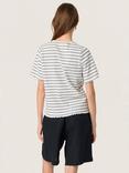 Soaked In Luxury Eleanora Stripe T-Shirt, Black/White