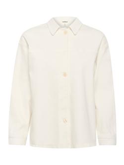 Soaked In Luxury Selino Long Sleeve Shirt, Off White, Off White