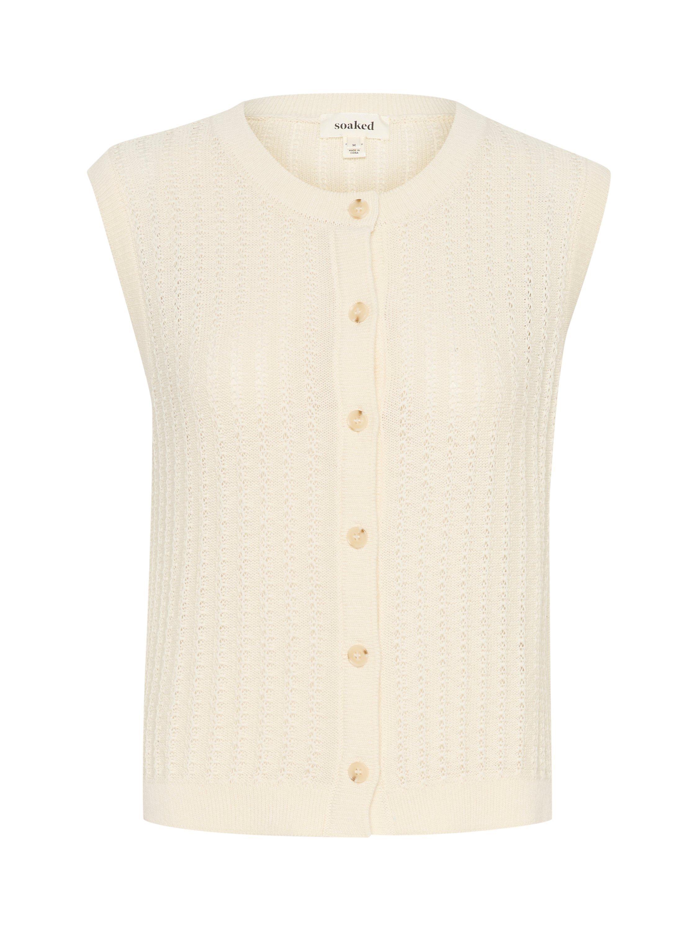 Product image 5 of 6, which shows Soaked In Luxury Susanna Textured Knit Top, Cream, M